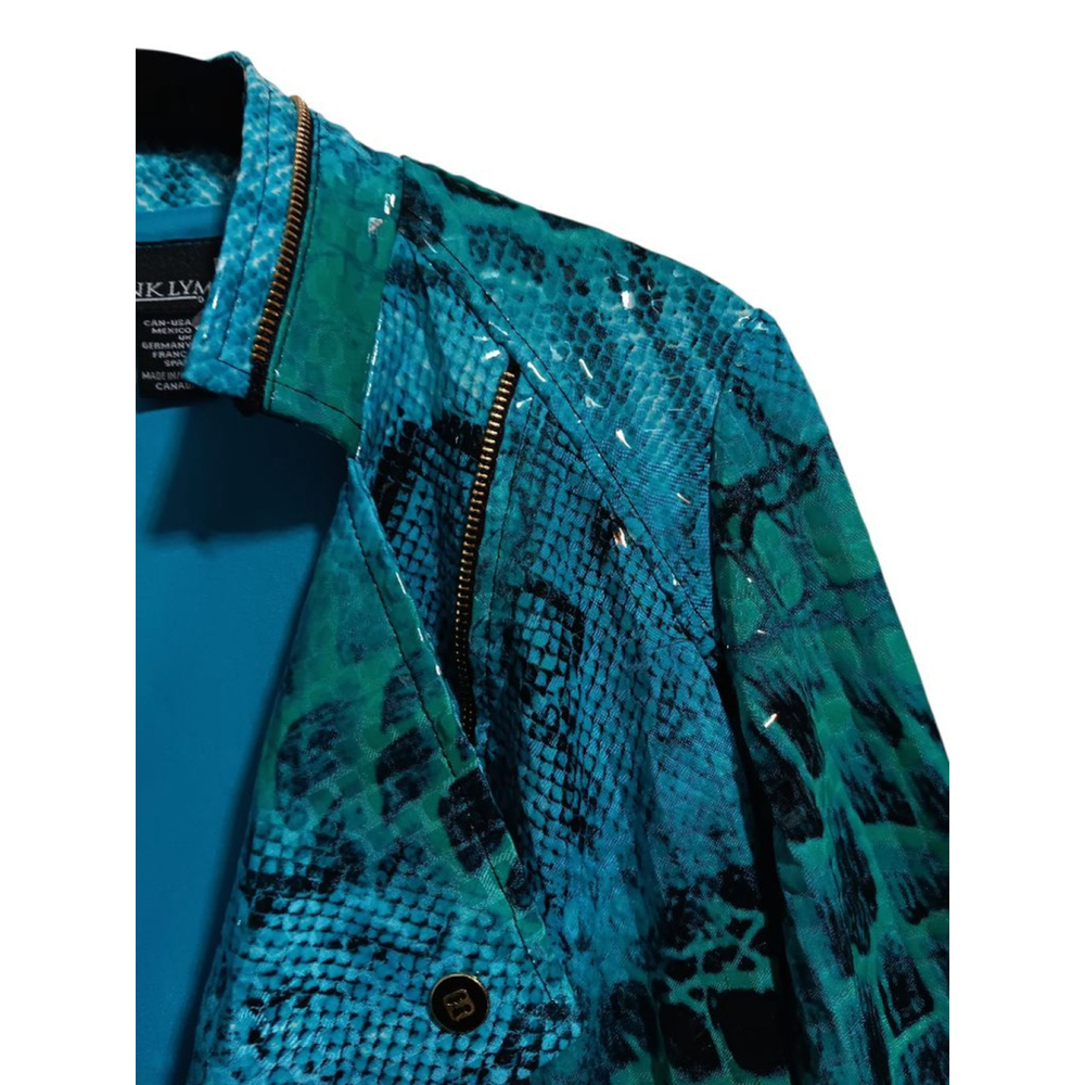 Frank Lyman Design Turquoise Python Snake Print O… - image 9